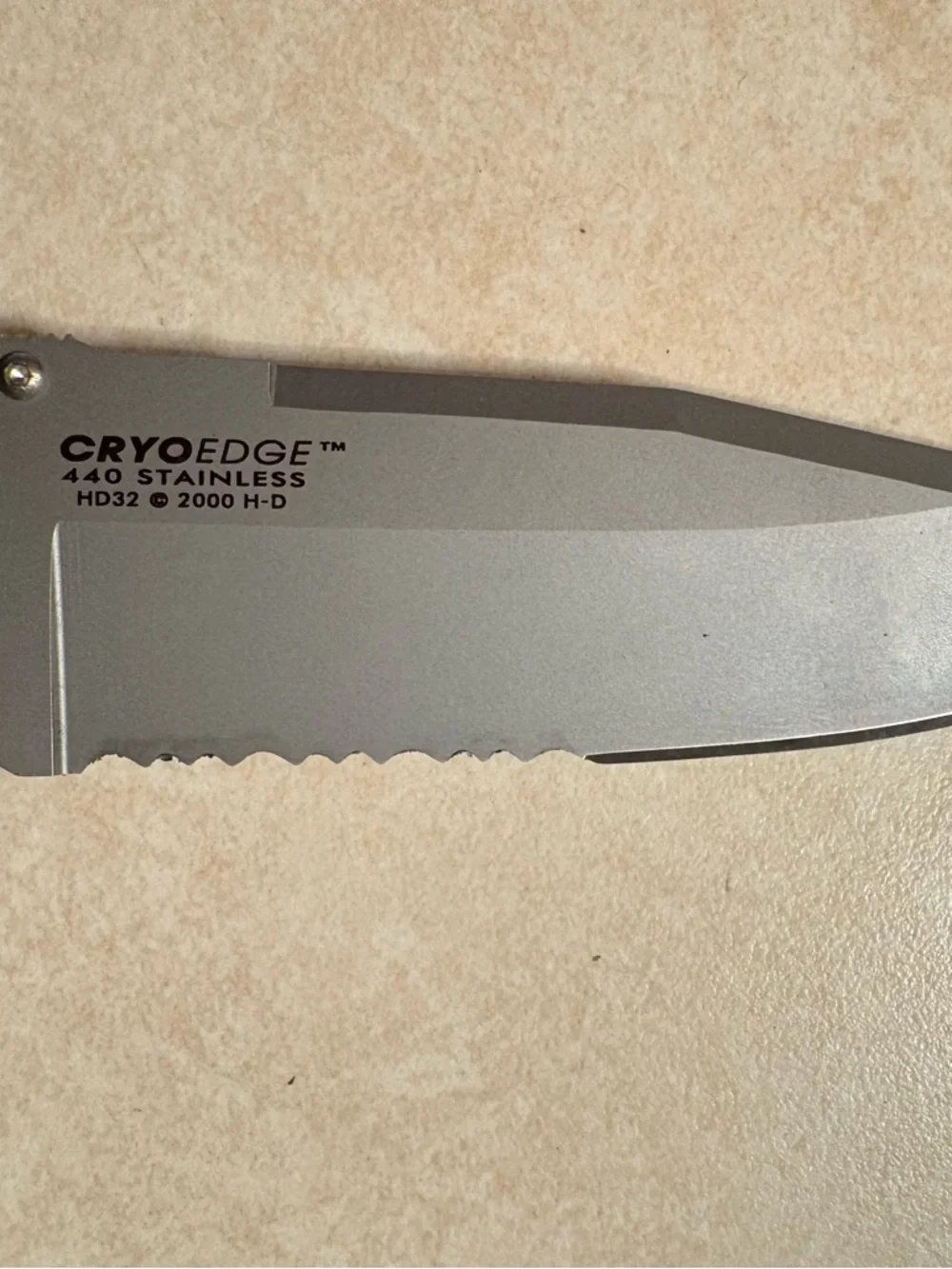 Harley Davidson, flaming legend Cryo edge knife from 2001 with leather sheath - Picture 6 of 15